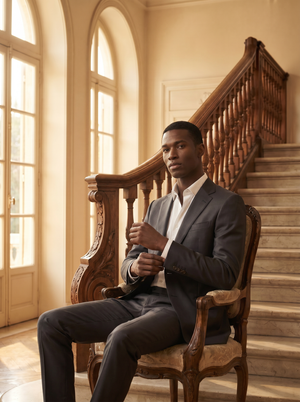 Charcoal Gray Silk Blend Suit — Custom Made to Measure — 3