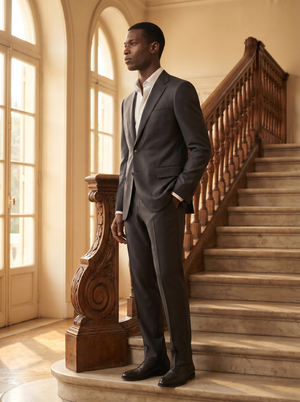 Charcoal Gray Silk Blend Suit — Custom Made to Measure — 2