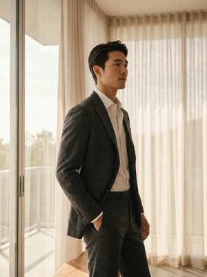 Charcoal Gray Wool Suit — Custom Made to Measure — 2