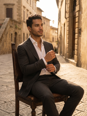 Charcoal Grey Cotton Suit — Custom Made to Measure — 3