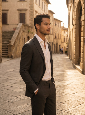 Charcoal Grey Cotton Suit — Custom Made to Measure — 2
