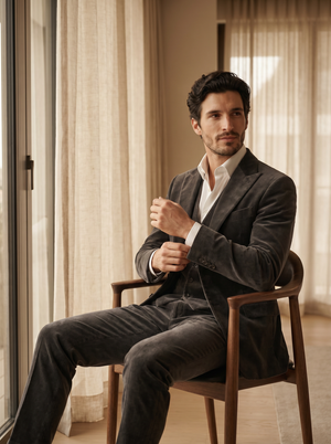 Charcoal Grey Velvet 3-Piece Suit — Custom Made to Measure — 3