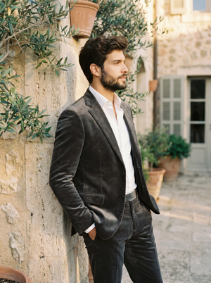 Charcoal Grey Velvet Suit — Custom Made to Measure — 2