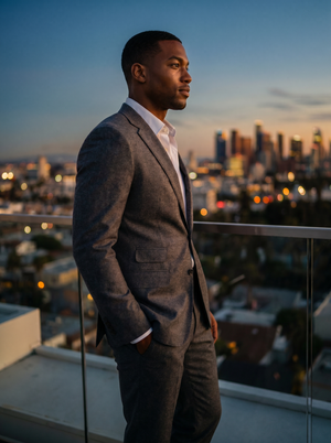 Charcoal Grey Wool Groomsmen Suit — Custom Made to Measure — 2