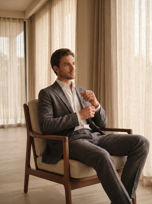 Charcoal Linen Suit — Custom Made to Measure — 3