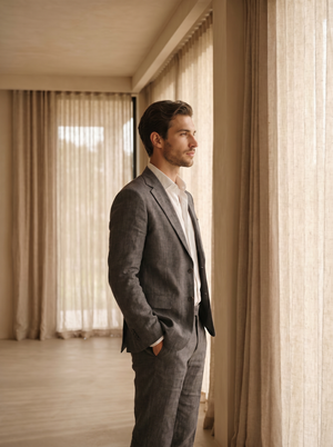 Charcoal Linen Suit — Custom Made to Measure — 2