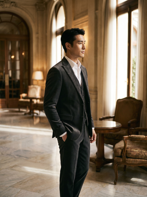 Charcoal Velvet 3-Piece Suit — Custom Made to Measure — 2