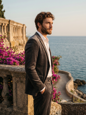 Charcoal Velvet Suit — Custom Made to Measure — 2