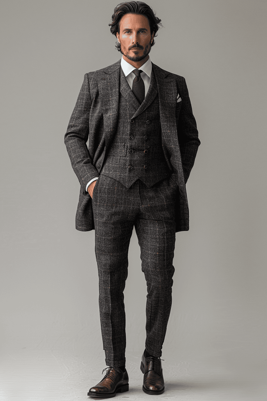 Charcoal Cashmere Blend Suit — Custom Made to Measure