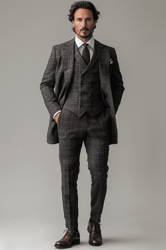 Charcoal Cashmere Blend Suit — Custom Made to Measure