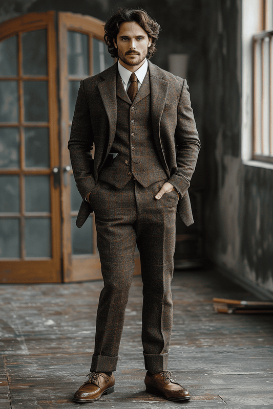 Charcoal Gray Cotton Graduation Suit — Custom Made to Measure