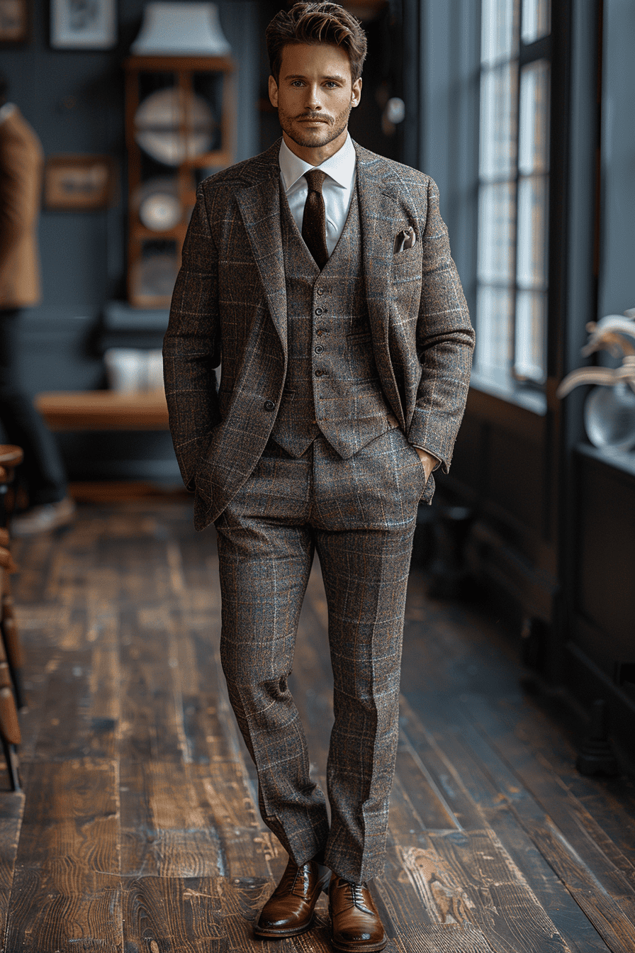 Charcoal Gray Linen Graduation Suit — Custom Made to Measure