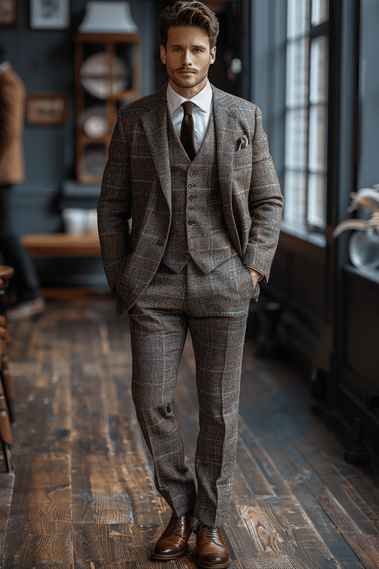 Charcoal Gray Linen Graduation Suit — Custom Made to Measure