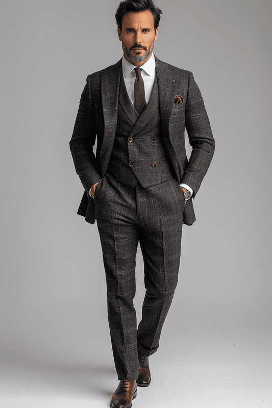 Charcoal Gray Wool Graduation Suit — Custom Made to Measure