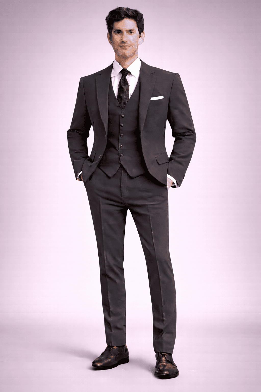 Charcoal Grey Cotton Slim Fit Suit — Custom Made to Measure