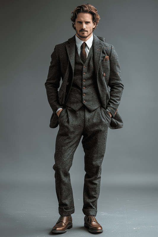 Charcoal Grey Flannel Suit — Custom Made to Measure