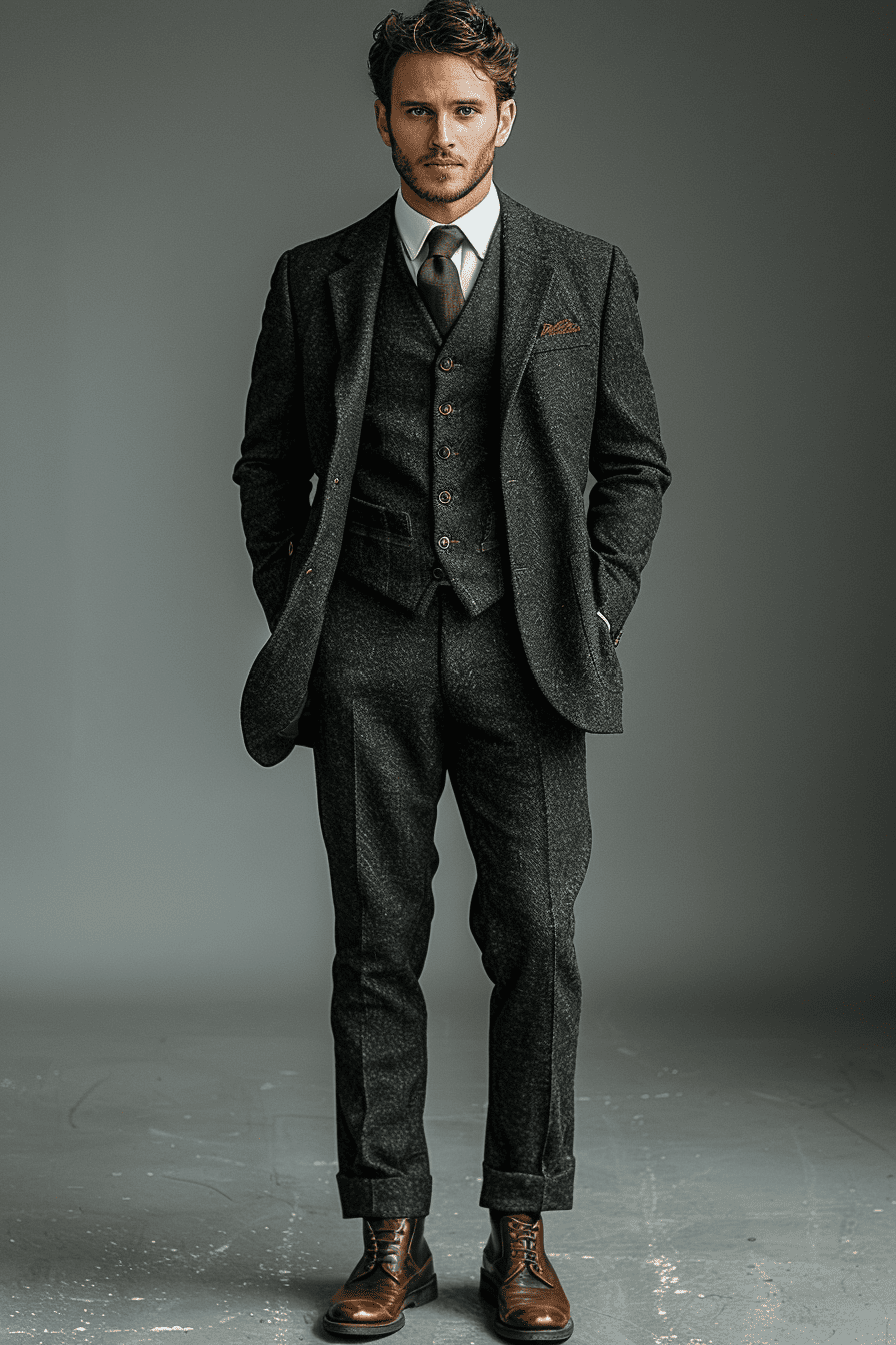 Charcoal Grey Silk Blend Father of the Bride Suit — Custom Made to Measure