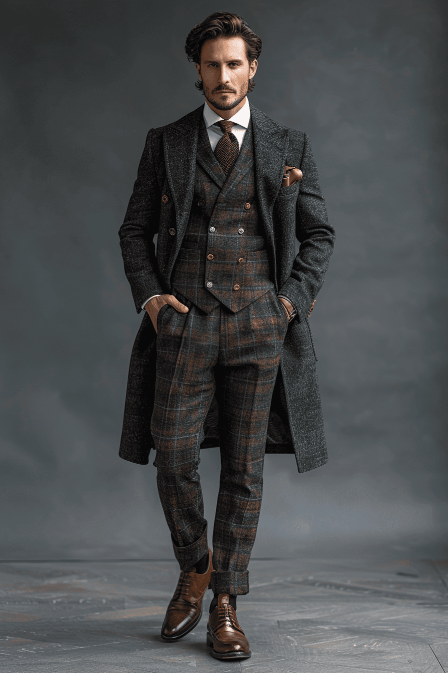 Charcoal Grey Velvet Cocktail Party Suit — Custom Made to Measure