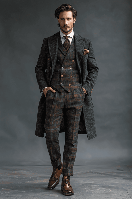 Charcoal Grey Velvet Cocktail Party Suit — Custom Made to Measure
