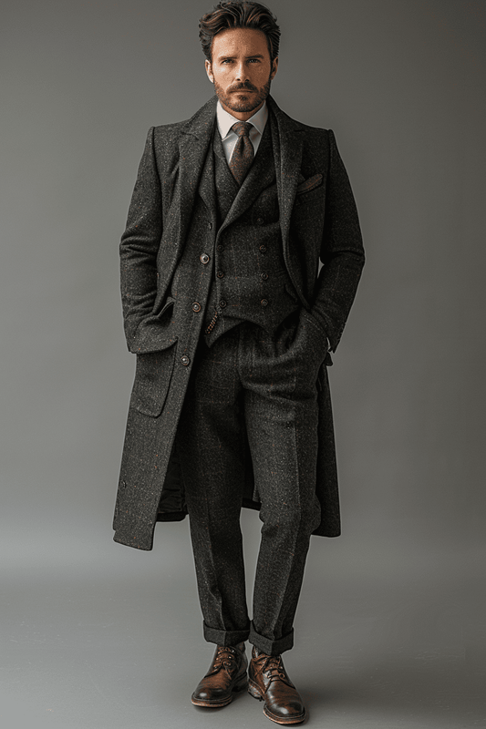 Charcoal Grey Wool Graduation Suit — Custom Made to Measure
