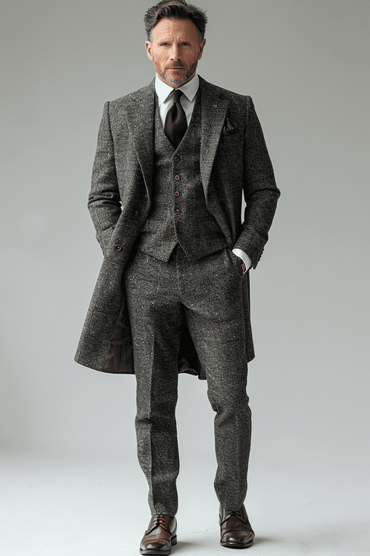 Charcoal Linen Father of the Bride Suit — Custom Made