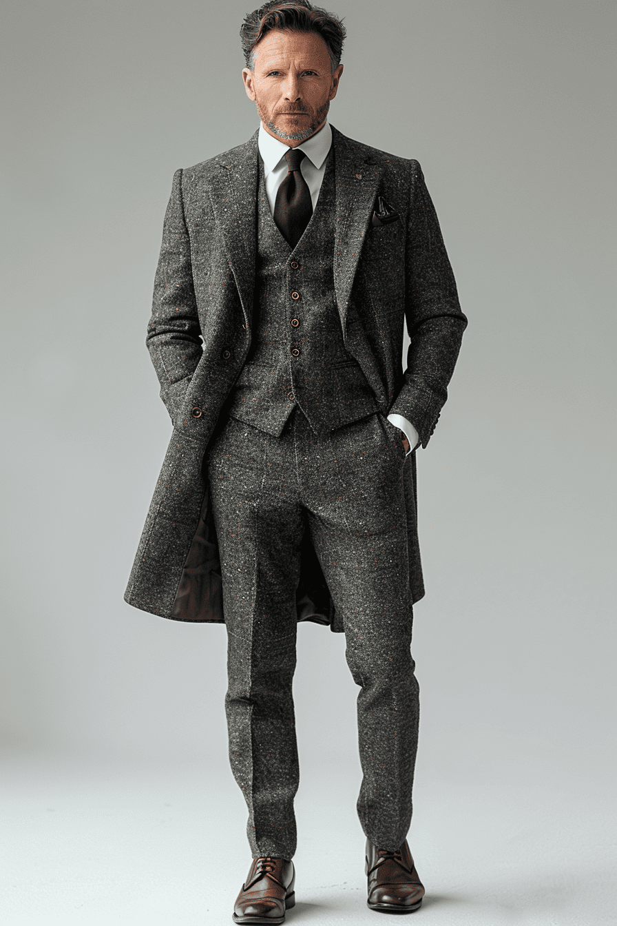 Charcoal Linen Father of the Bride Suit — Custom Made to Measure