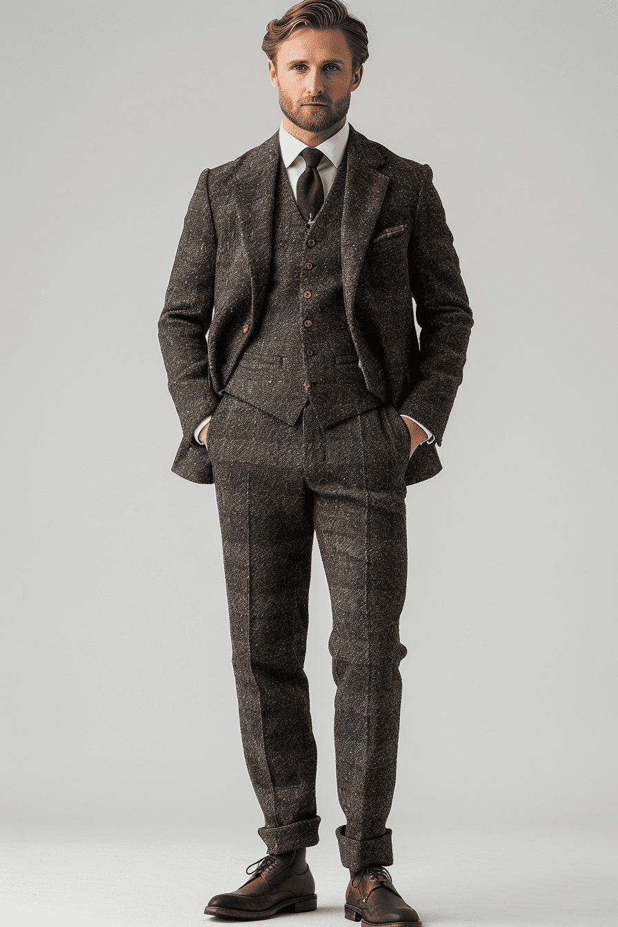 Charcoal Wool Graduation Suit — Custom Made to Measure