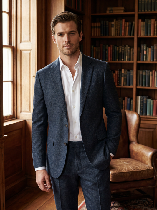 Clay Wool Groomsmen Suit — Custom Made to Measure - front view