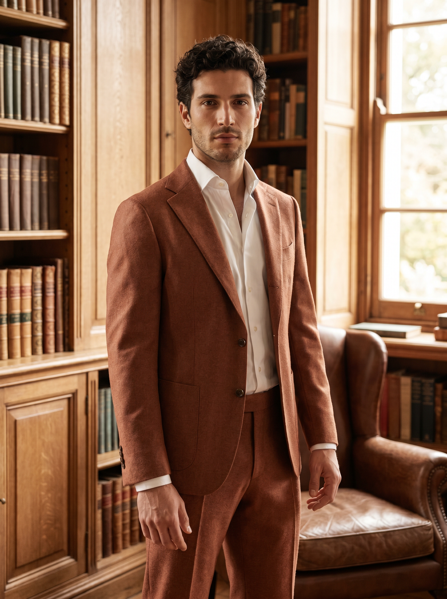 Clay Wool Suit — Custom Made to Measure - front view