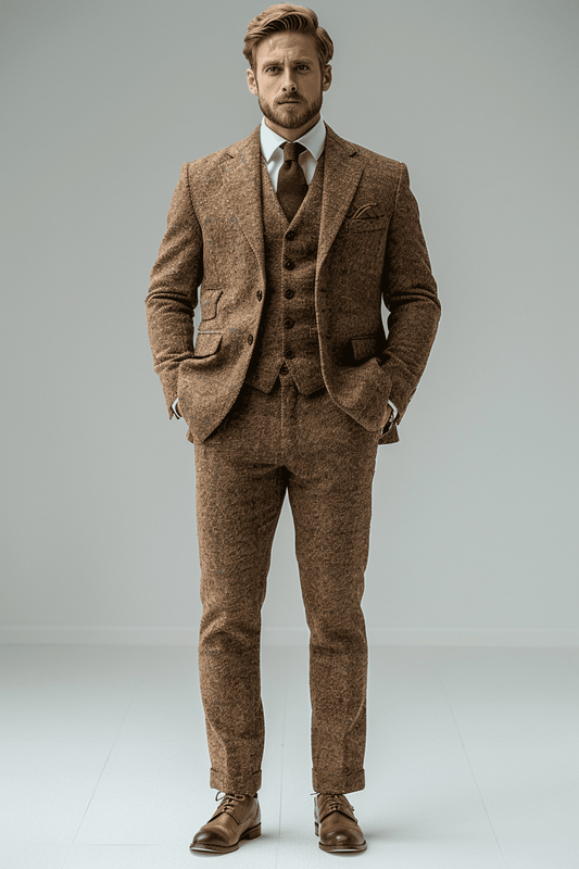 Clay Cashmere Blend Suit — Custom Made to Measure