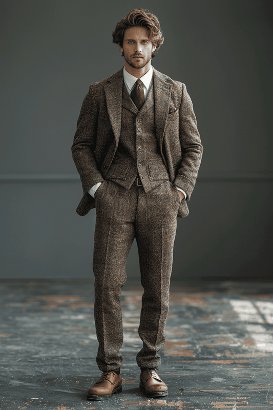 Clay Linen Graduation Suit — Custom Made to Measure