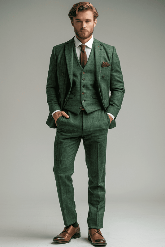 Clay Silk Blend Father of the Bride Suit — Custom Made
