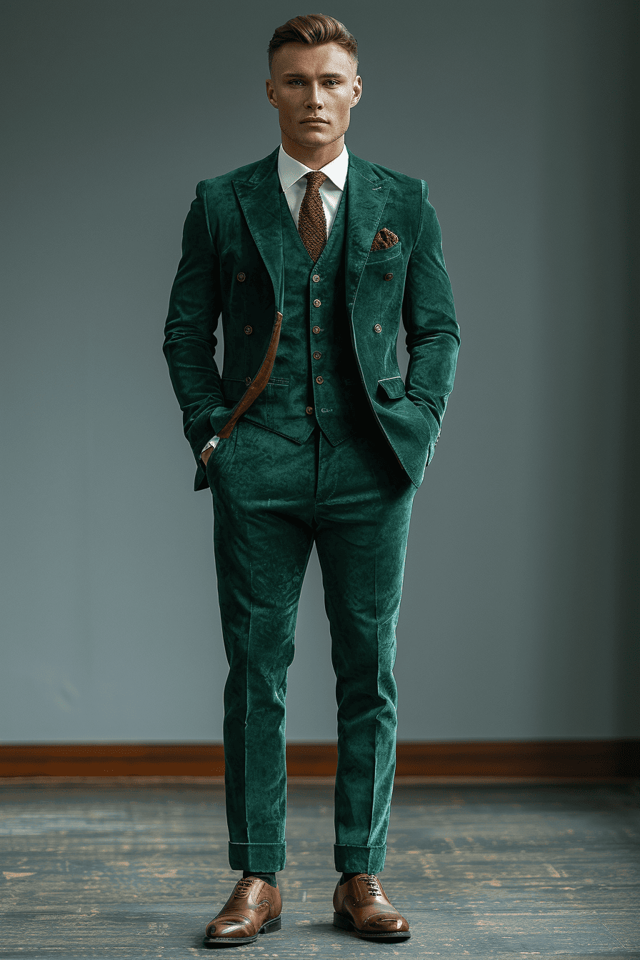 Clay Velvet Graduation Suit — Custom Made to Measure