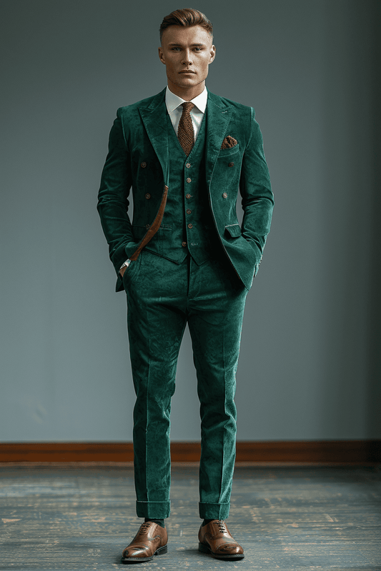 Clay Velvet Graduation Suit — Custom Made to Measure