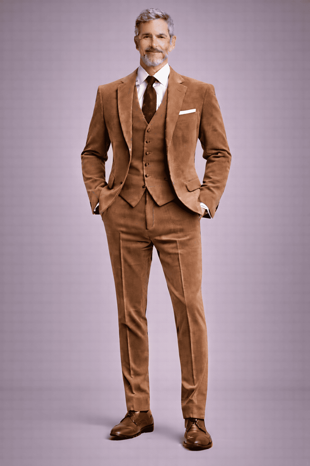 Clay Velvet Slim Fit Suit — Custom Made to Measure