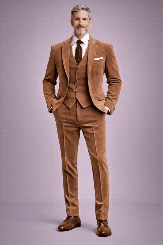 Clay Velvet Slim Fit Suit — Custom Made to Measure