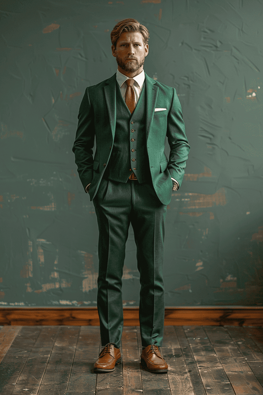 Honey Wool Cocktail Party Suit — Custom Made to Measure