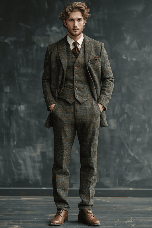 Clay Wool Graduation Suit — Custom Made to Measure