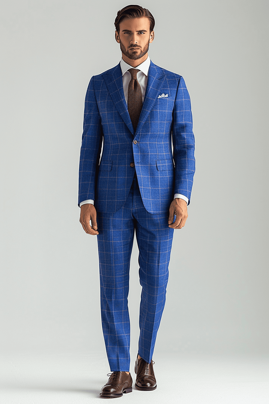 Cobalt Blue Flannel Suit — Custom Made to Measure