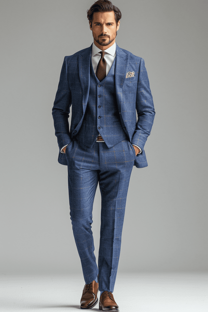 Cobalt Blue Flannel Suit — Custom Made to Measure
