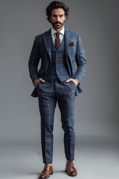 Cobalt Blue Flannel Suit — Custom Made to Measure