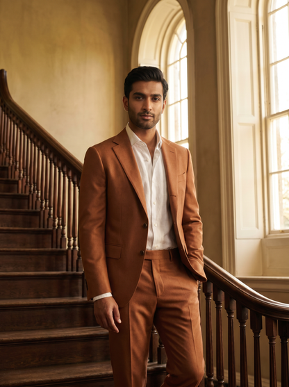 Copper Wool Suit — Custom Made to Measure - front view