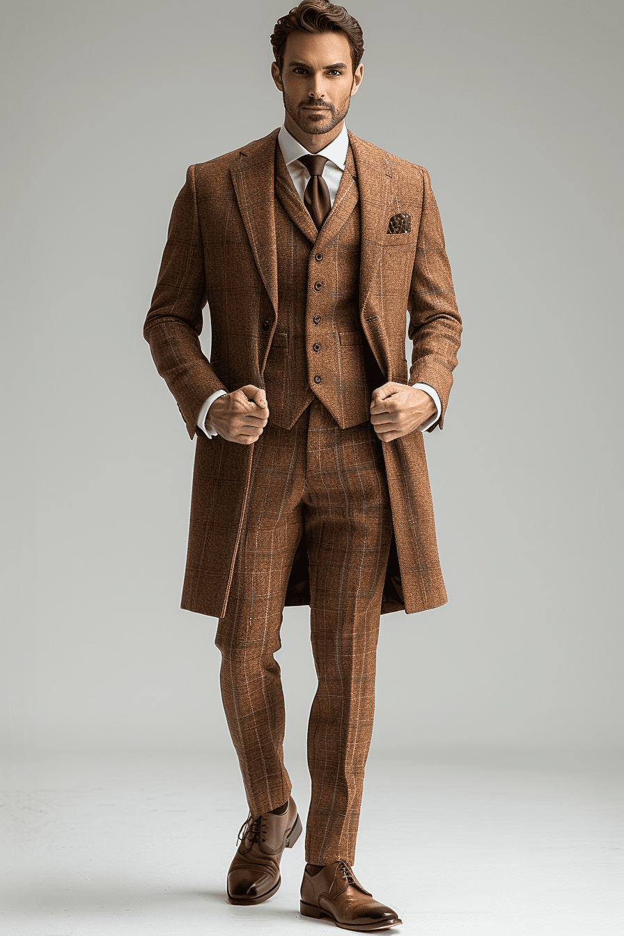 Copper Cotton Father of the Bride Suit — Custom Made