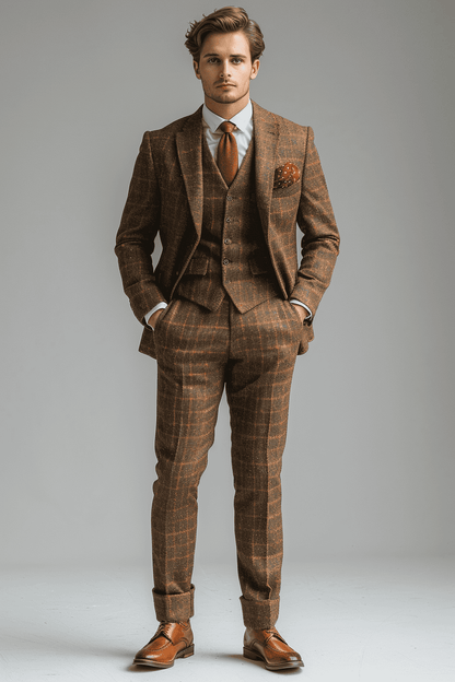 Copper Cotton Graduation Suit — Custom Made to Measure