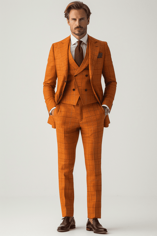 Copper Flannel Suit — Custom Made to Measure