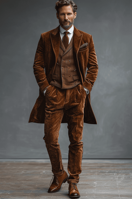 Copper Velvet Graduation Suit — Custom Made to Measure