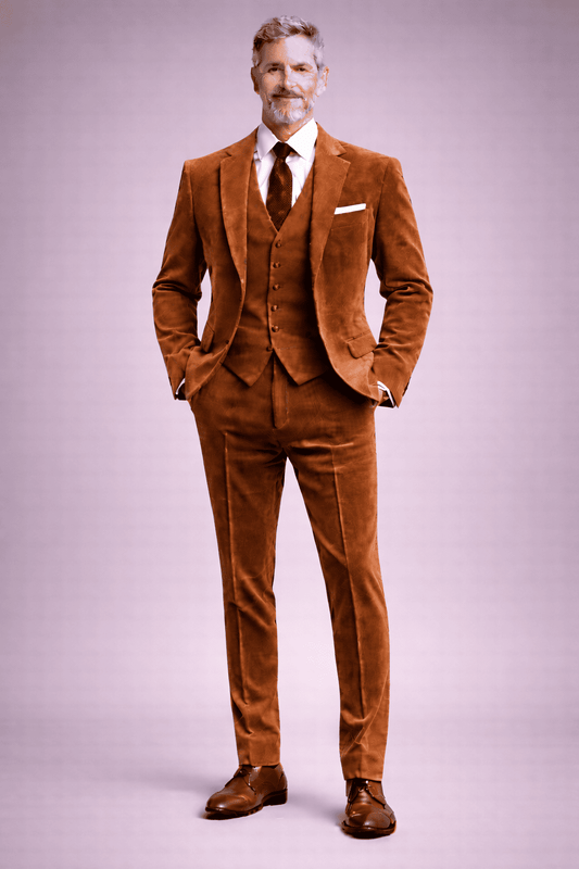 Copper Velvet Slim Fit Suit — Custom Made to Measure