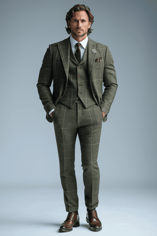 Copper Wool Cocktail Party Suit — Custom Made to Measure