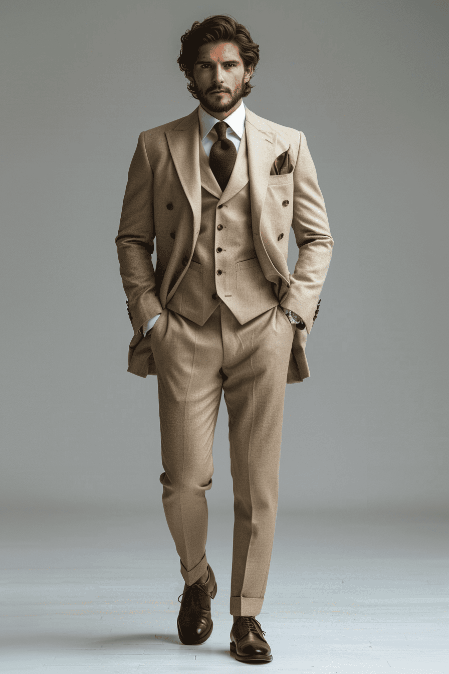 Cream Cashmere Blend Suit — Custom Made to Measure
