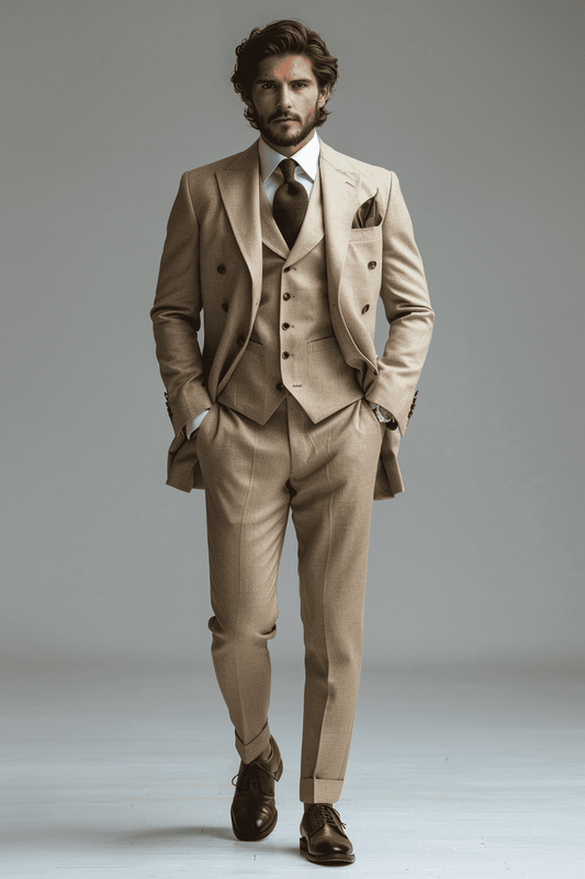 Cream Cashmere Blend Suit — Custom Made to Measure
